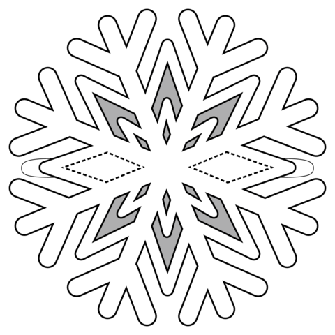 Snowflake Mask Coloring Page